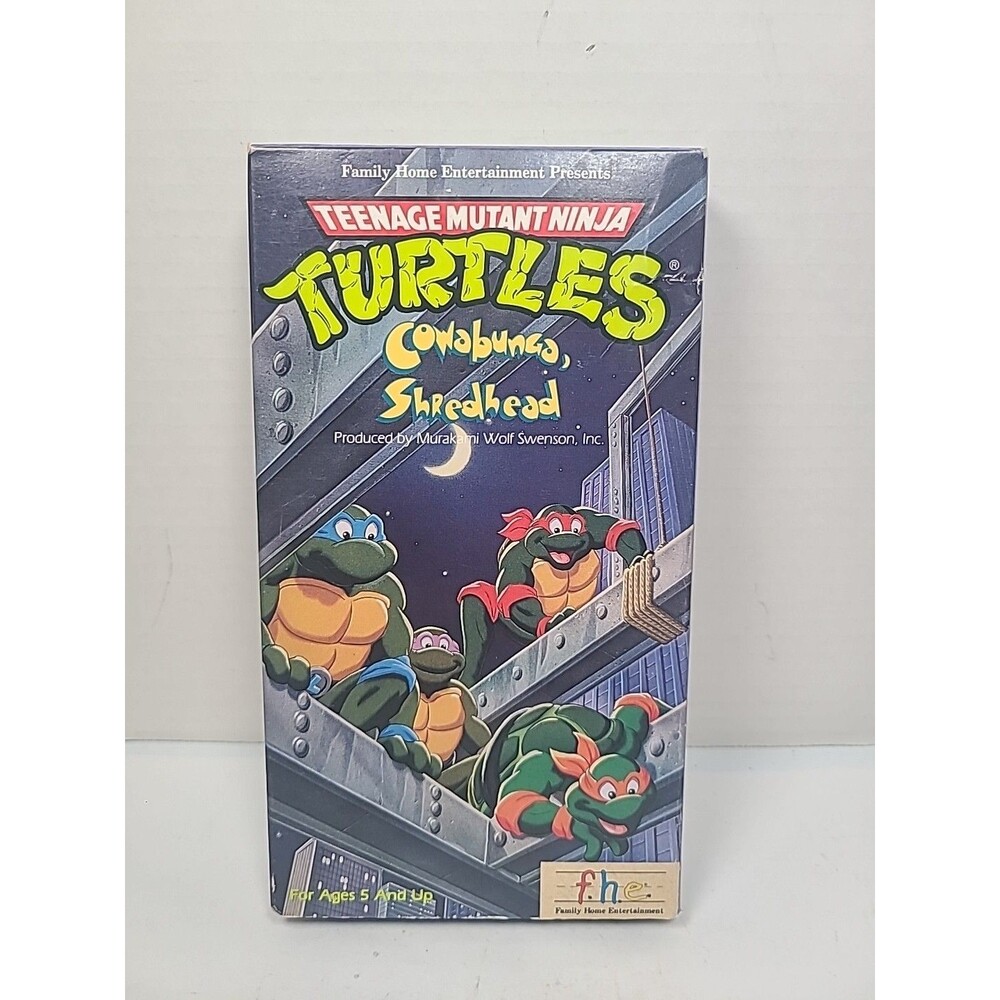 TMNT - Teenage Mutant Ninja Turtles - Cowabunga, Shredhead - Vintage VHS - 1989